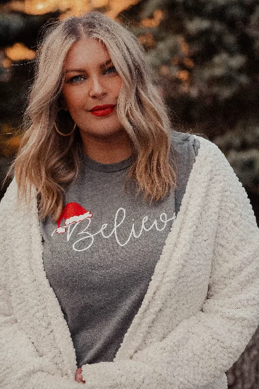 Believe In Christmas Grey Tee