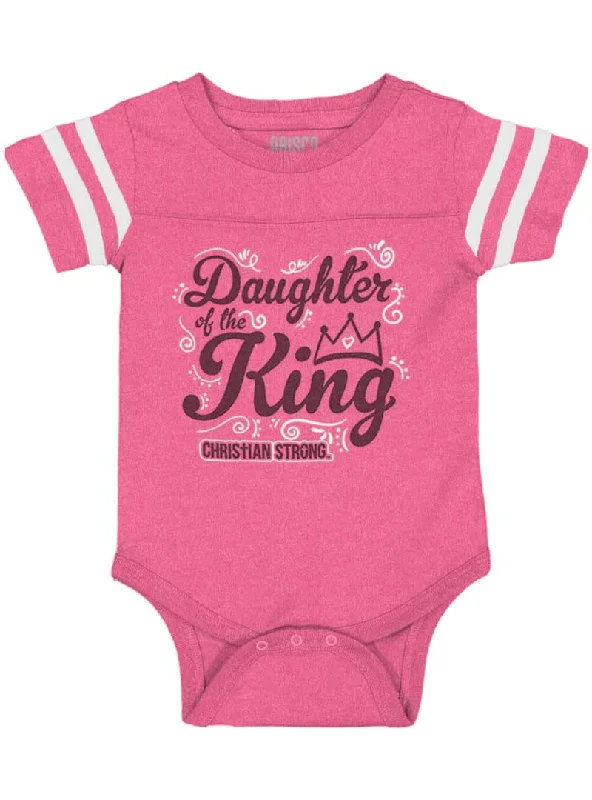 Daughter Of The King Football Romper Bodysuit