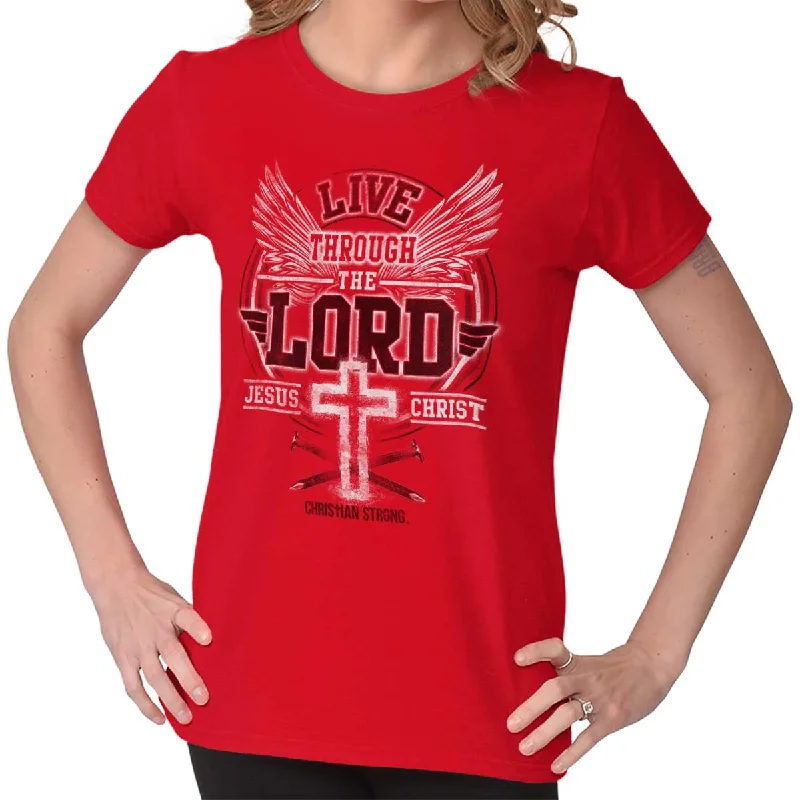 Through the Lord Ladies T Shirt