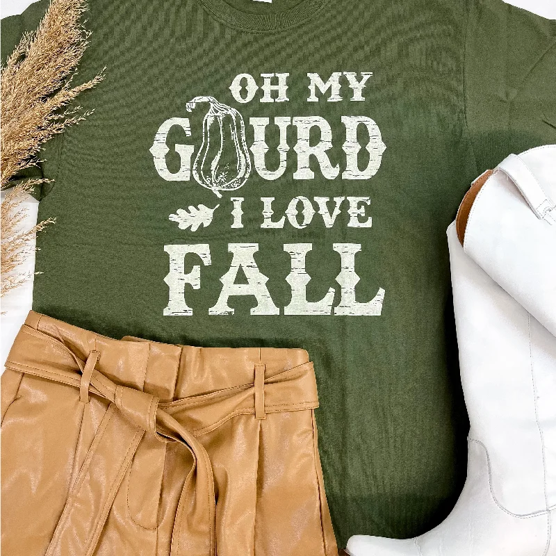 Oh My Gourd Short Sleeve Graphic Tee in Moss Green