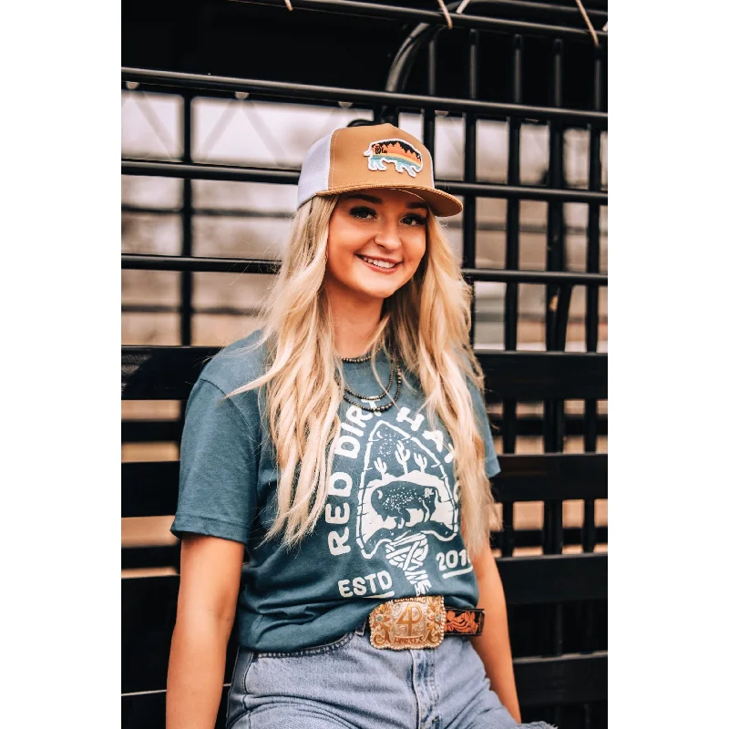 Red Dirt Hat Co Heather Deep Teal Arrowhead Tee