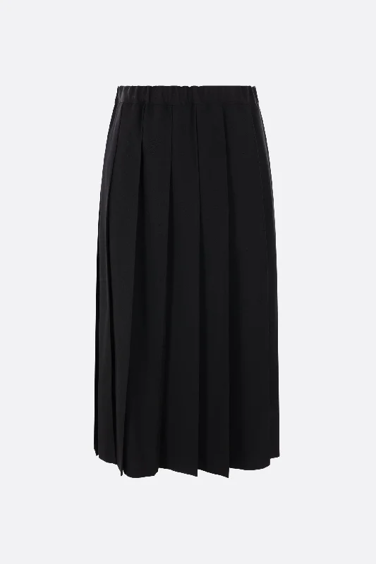 wool pleated skirt