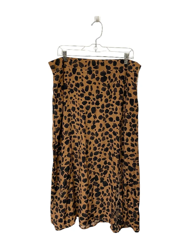 Skirt Maxi By Ava & Viv In Animal Print, Size: 1x