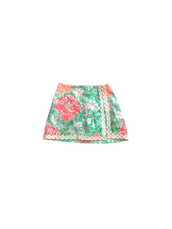 Skort By Lilly Pulitzer In Green & Pink, Size: 0