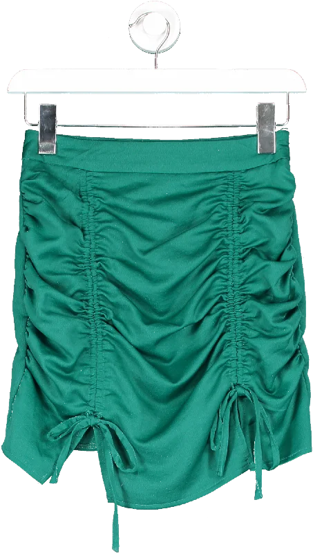 Superdown Green Xio Ruched Mini Skirt UK XS