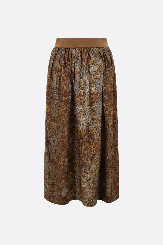 Gillian twill midi skirt