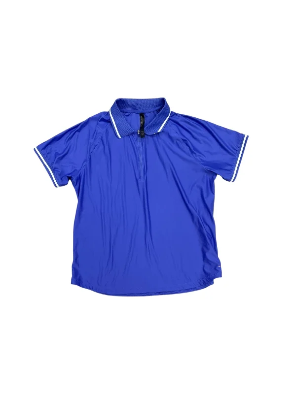 Athletic Top Short Sleeve By Mondetta In Purple, Size: L