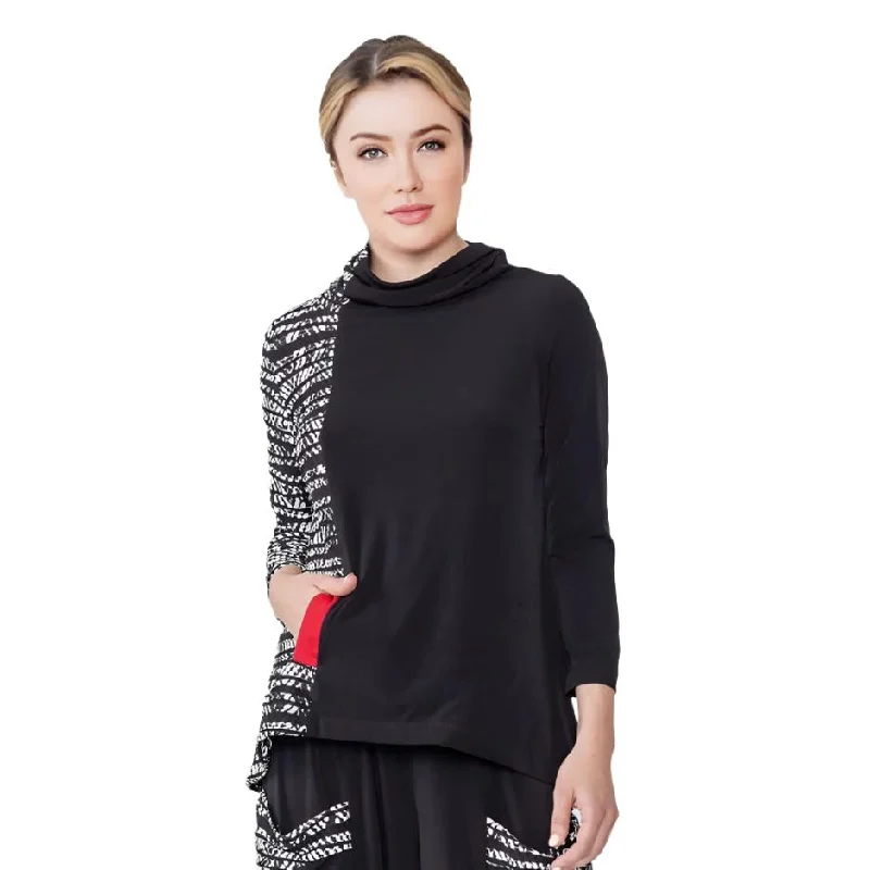 IC Collection Mixed-Media High-Neck Tunic - 4957T