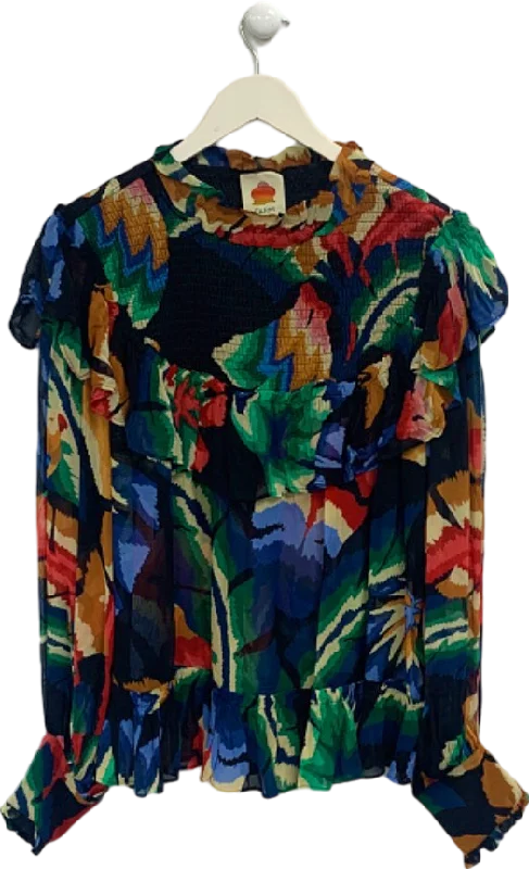 Farm Colourful Patterned Blouse Size L