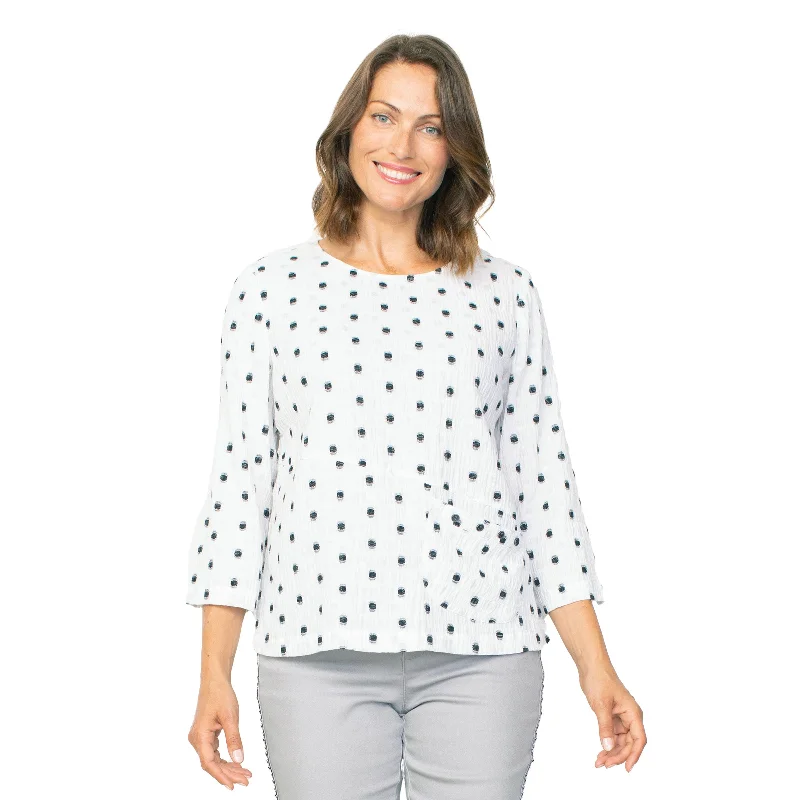 Habitat Peruvian Dots Button Pocket Pullover- 41001