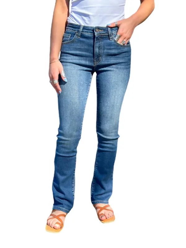 High Rise Bootcut Jeans In Medium Rinse