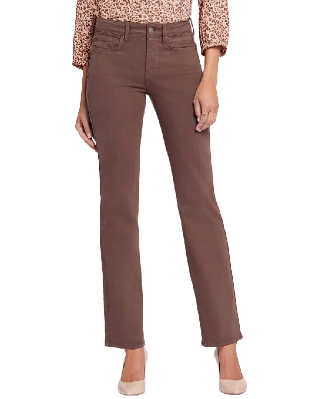 NYDJ Petite Marilyn Coffee Bean Straight Leg Jean