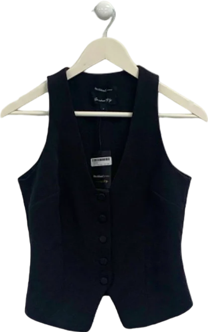 River Island Black Tailored Waistcoat UK 6