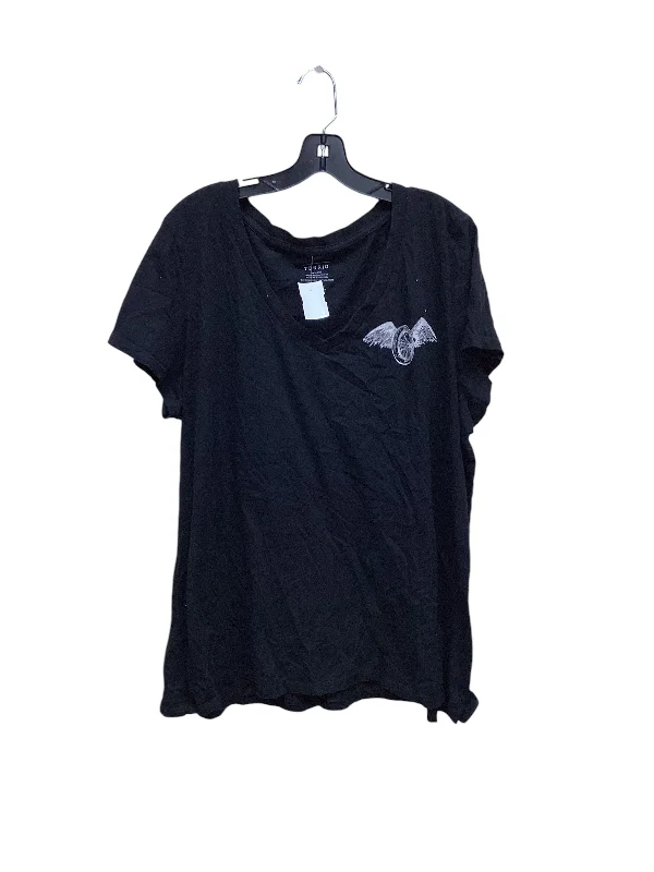 Top Short Sleeve By Torrid In Black, Size: 3x