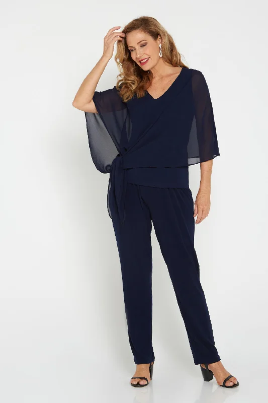 Donna Curve Pants - Navy