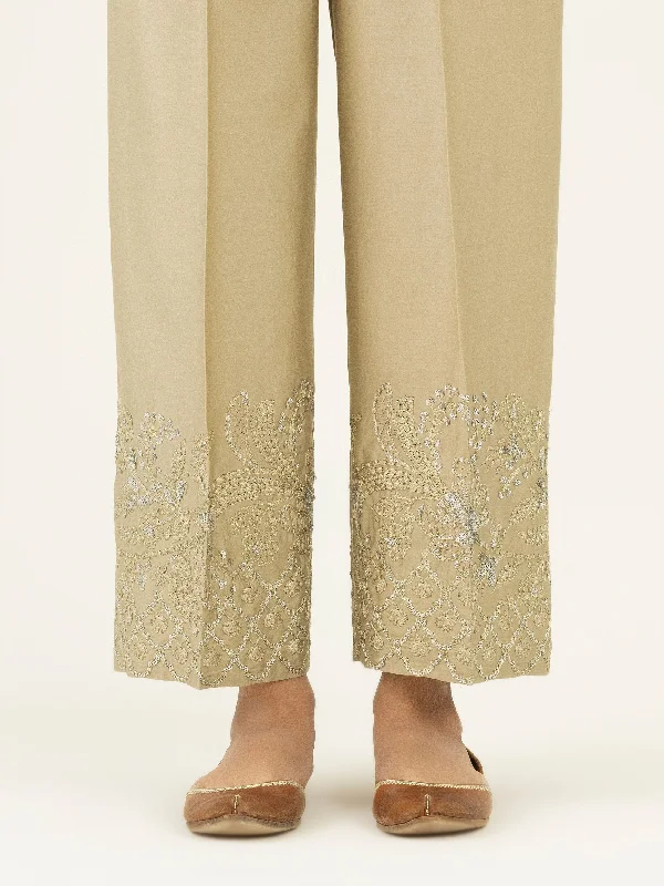 Embroidered Satin Trouser(Pret)