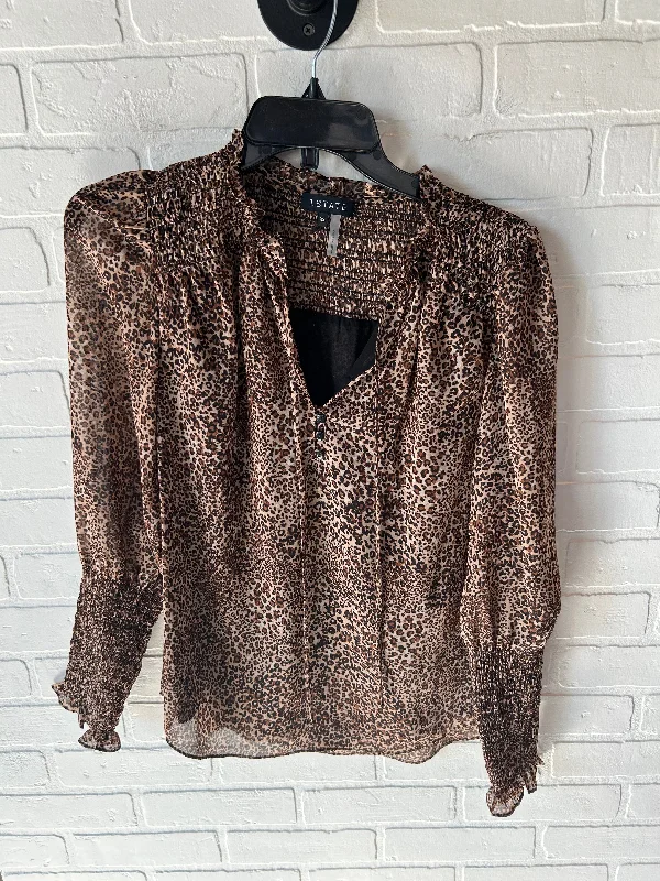 Top Long Sleeve By 1.state In Animal Print, Size: Xs