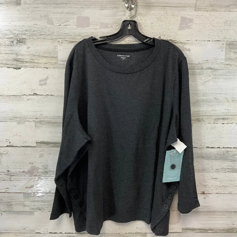 Top Long Sleeve By Coldwater Creek In Black, Size: 3x