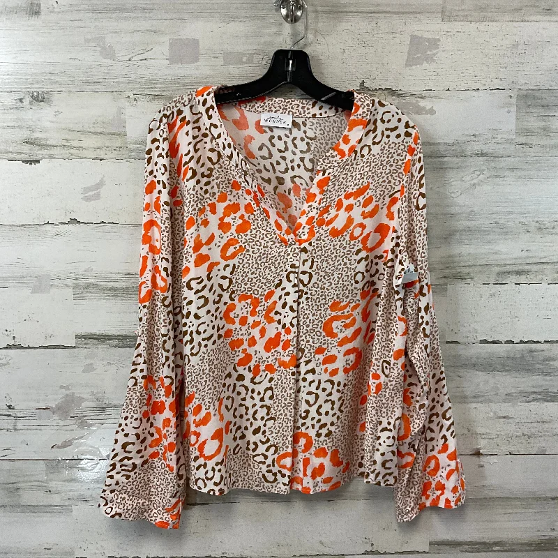 Top Long Sleeve By EMILY WONDER In Orange, Size: M