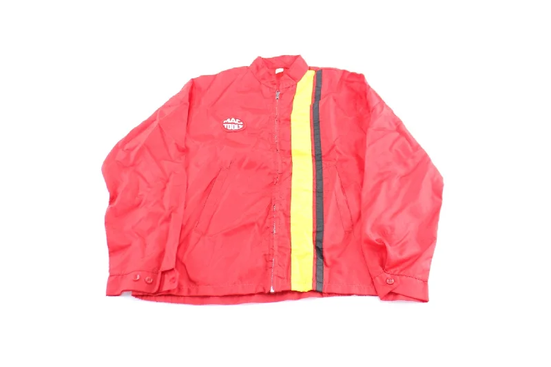 80's Mac Tools Striped Racing Zip Up Jacket