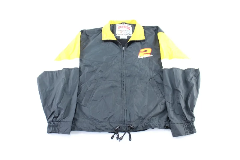 90's Nascar Embroidered Rusty Wallace Nutmeg Windbreaker Jacket