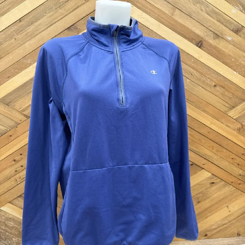 Champion - Women's 1/4-Zip Base Layer Top: Purple-women-LG