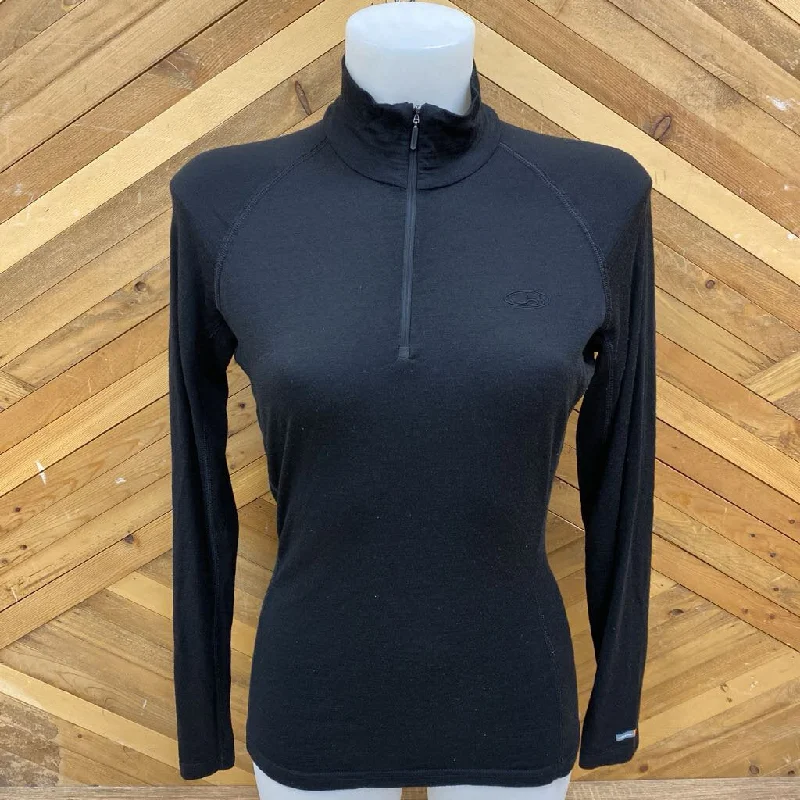 Icebreaker - Women's Bodyfit 200 Merino 1/4-Zip Fleece - MSRP$160: Black-women-MD