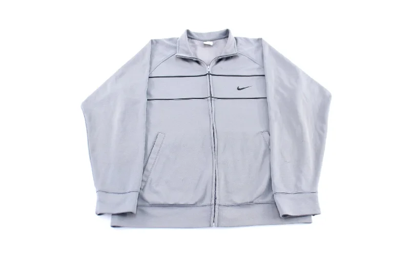 Nike Embroidered Logo Black & Grey Zip Up Jacket