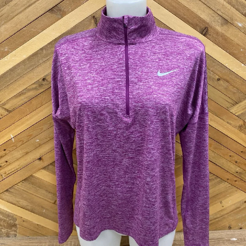 Nike Running - Women's 1/4-Zip Dri-Fit Baselayer Top - MSRP $85: Pink-women-MD