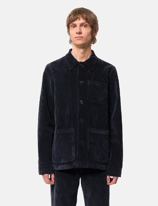 Nudie Barney Worker Jacket (Cord) - Navy Blue