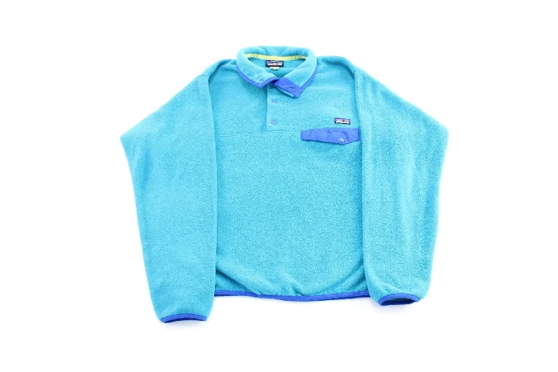 Patagonia Logo Patch Aqua Snap-T Fleece Pullover