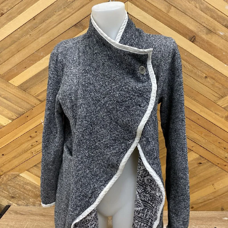 Rebecca King- sweater cardigan- compared MSRP $ 289: Grey -women-SM