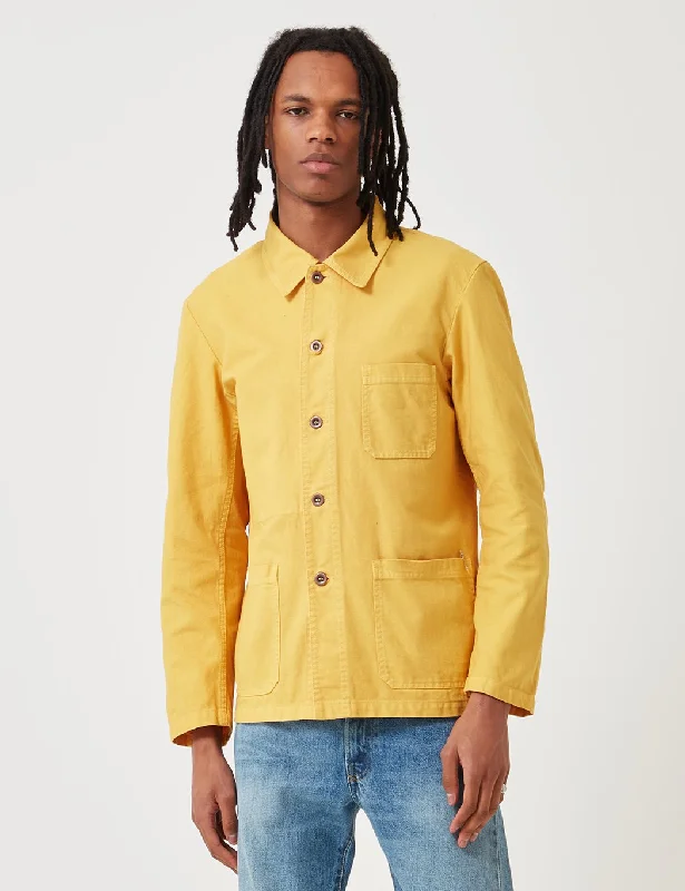 Vetra French Workwear Jacket Short (Dungaree Wash Twill) - Pineapple Yellow