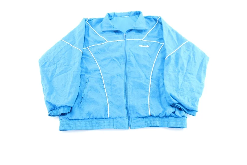 Vintage Adidas Embroidered Logo Aqua Windbreaker Jacket