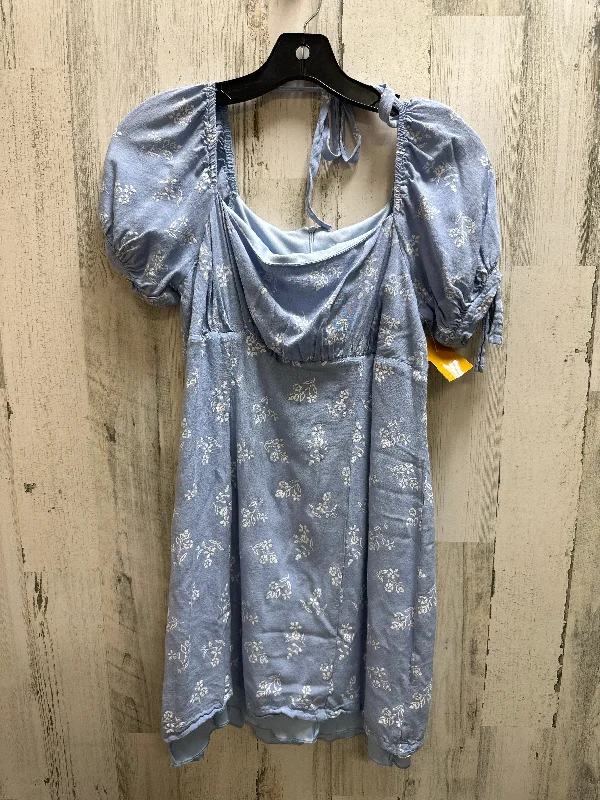 Blue Dress Casual Midi Altard State, Size M