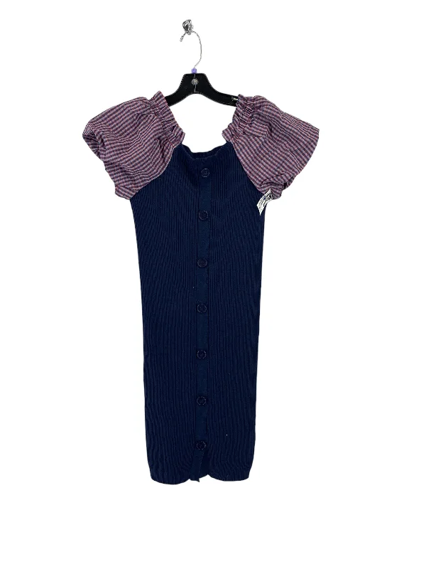 Navy Dress Casual Midi Maeve, Size S