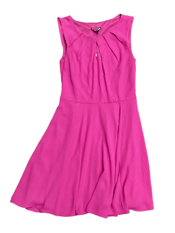 Pink Dress Casual Midi Express, Size 0