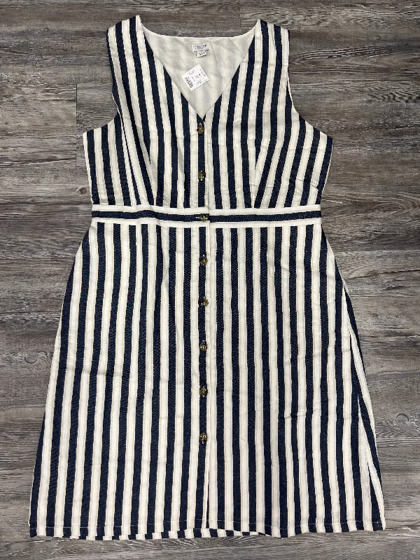 Striped Pattern Dress Casual Midi J. Crew, Size 14