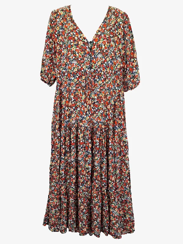 Ebby And I Vintage Floral Maxi Dress Size 6