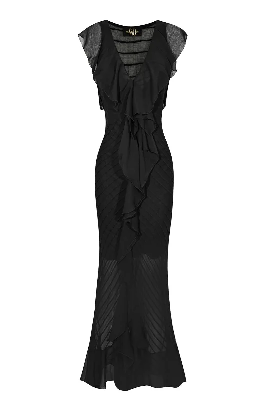 Macaroon Maxi Dress - Black