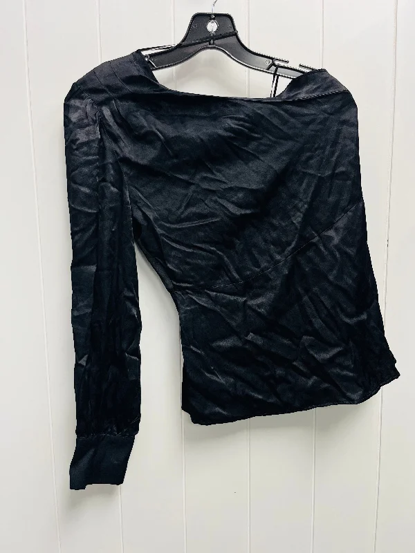 Blouse Long Sleeve By Zara In Black, Size: Xs