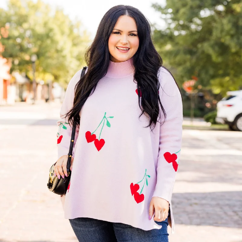 Cherry Sweet Sweater, Pink