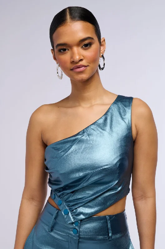 DISCO BABE ONE SHOULDER TOP