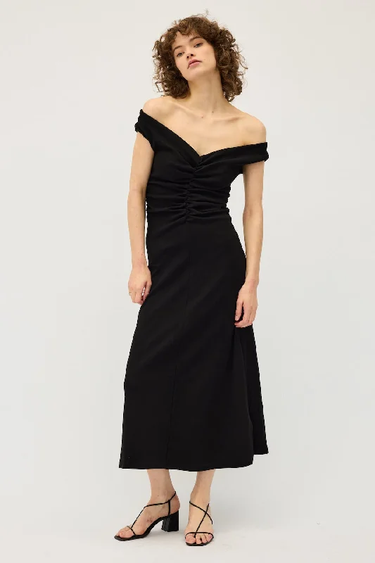 Dominique Healy - Niveah Dress, Black Rib