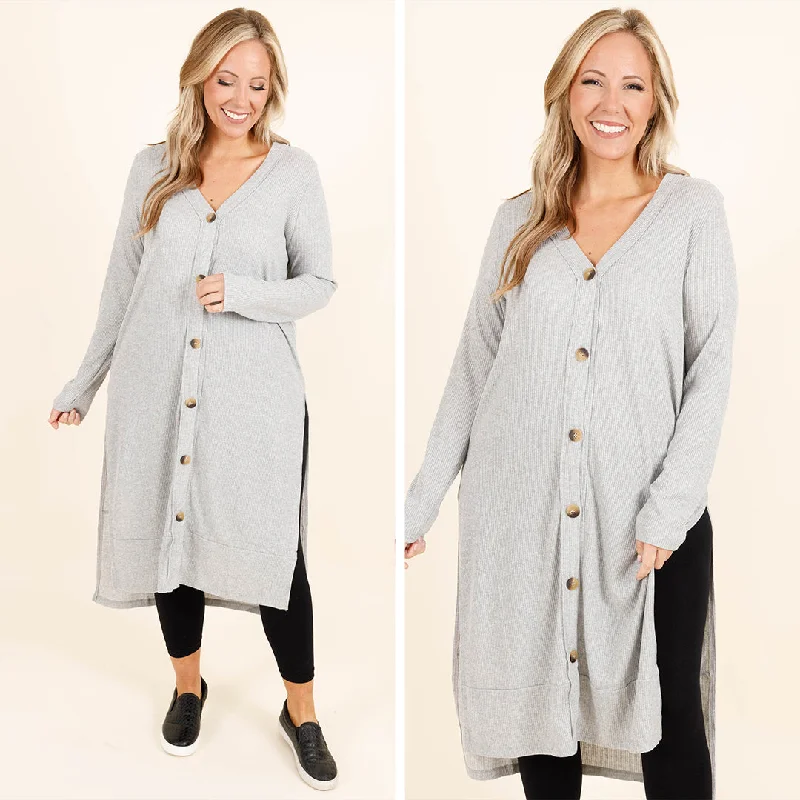 Long Way From You Cardigan, Heather Grey