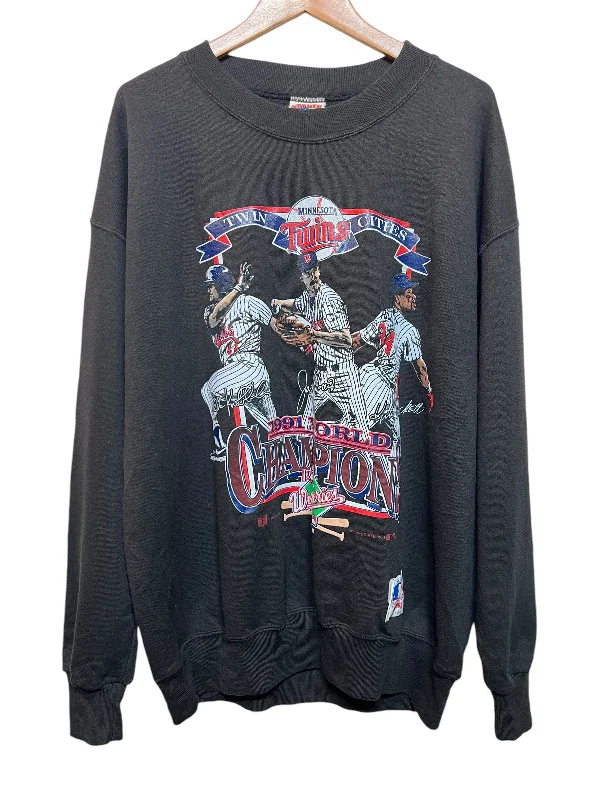 Minnesota Twins MLB Black Sweatshirt (Size L)