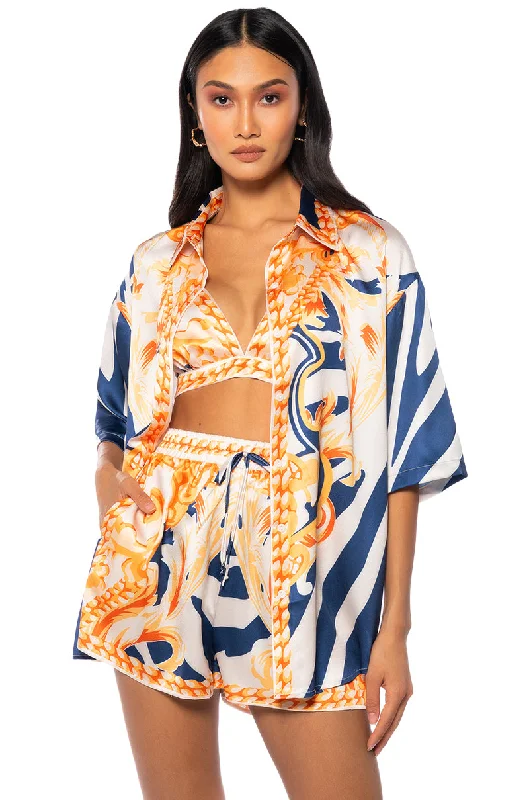 OCEAN VIEW BUTTON DOWN TOP AND SHORT SET